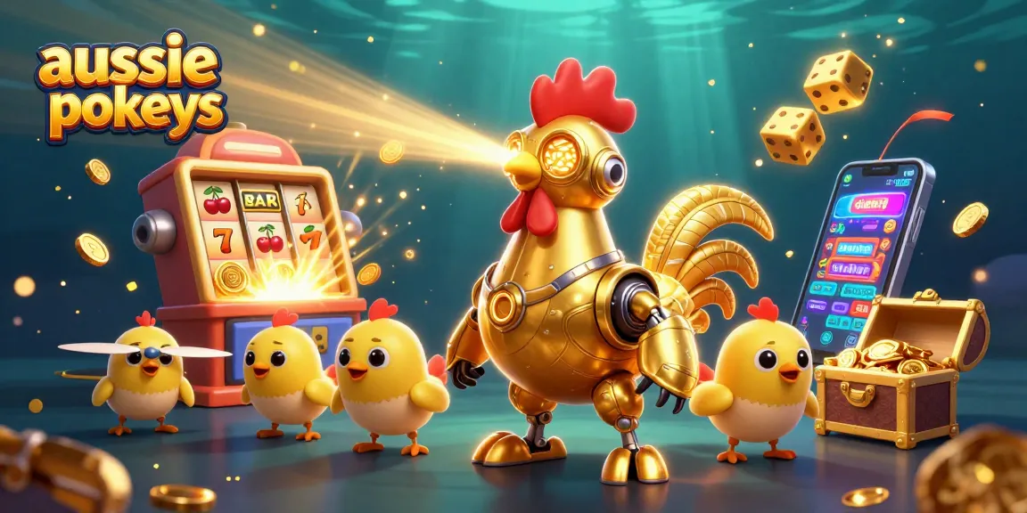 Experience thrilling aussie online pokies action with joyous characters and vibrant casino elements.